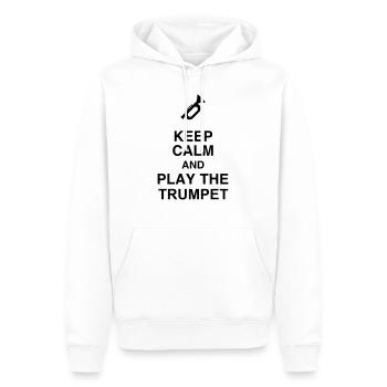 Trompette Trompettiste Musique Musicien Concert - Sweat à capuche Premium bio Homme - blanc - Devant - Nico (187cm)