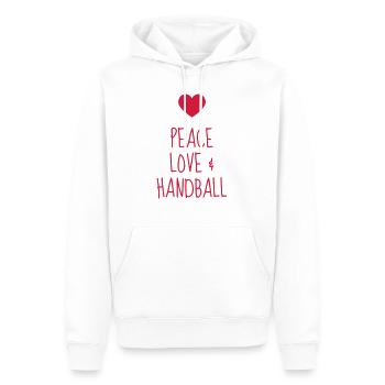 Handball Handballer Sport Sportler Spieler - Männer Premium Bio Hoodie - Weiß - Vorne - Nico (187cm)