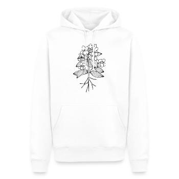 Cusick s monkeyflower - Sweat à capuche Premium bio Homme - blanc - Devant - Nico (187cm)