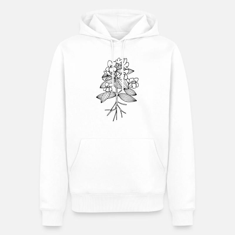 Cusick s monkeyflower - Sweat à capuche Premium bio Homme - blanc