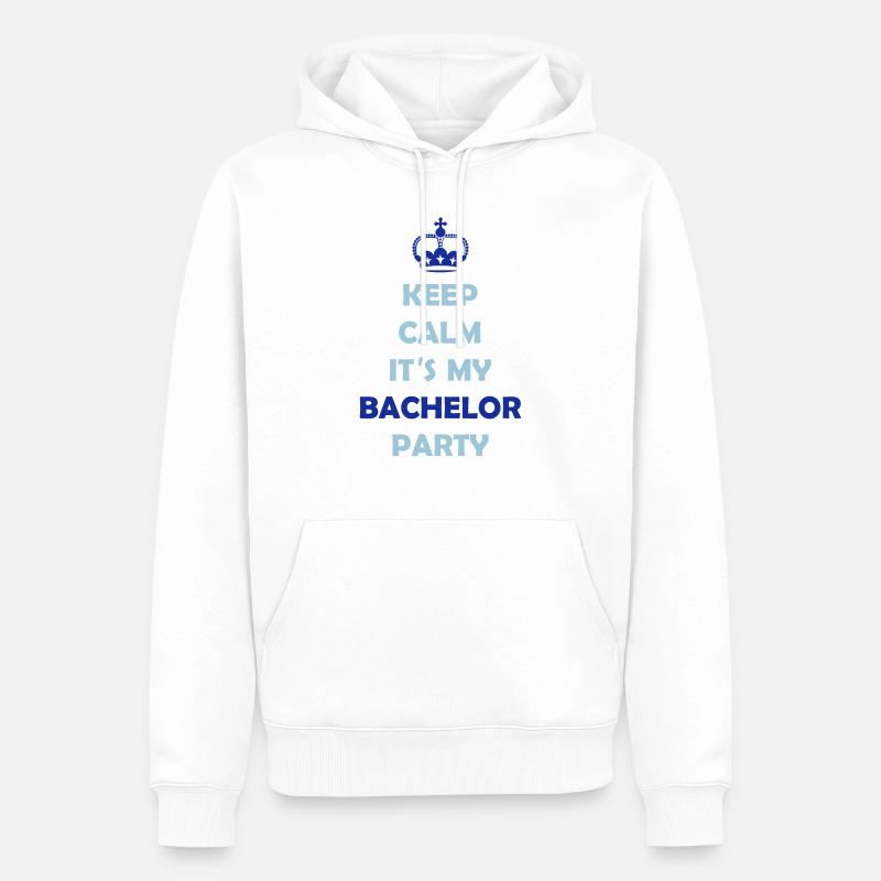 keep_calm_bachelor_party_2 - Männer Premium Bio Hoodie - Weiß