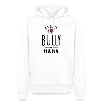 bully mama herz - Männer Premium Bio Hoodie - Weiß - Vorne - Nico (187cm)