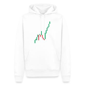 japanische Kerzen - Männer Premium Bio Hoodie - Weiß - Vorne - Nico (187cm)