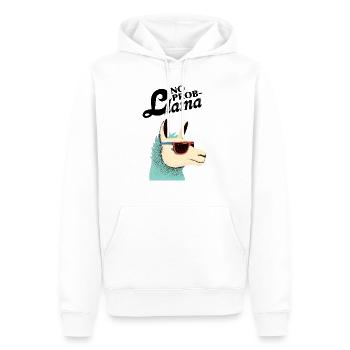 No Prob Llama - Pop Art Lama Alpaca - Men’s Premium Organic Hoodie - white - Front - Nico (187cm)