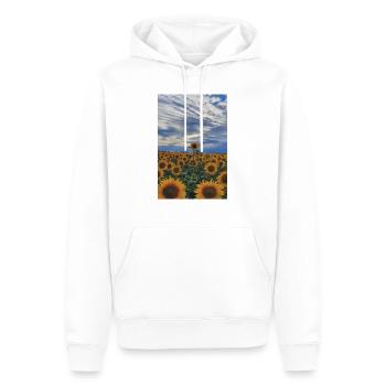 Sonnenblume Blume Sonne Geschenk Landschaft Natur - Männer Premium Bio Hoodie - Weiß - Vorne - Nico (187cm)