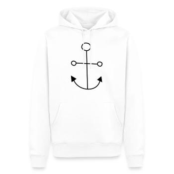 Ancre - Sweat à capuche Premium bio Homme - blanc - Devant - Nico (187cm)