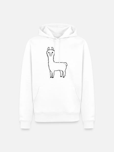Favorite animal Llama Alpaca - Men’s Premium Organic Hoodie - white