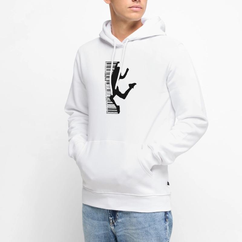 Danseuse dans le QR-Code Style (2) Sweat à capuche Premium bio Homme