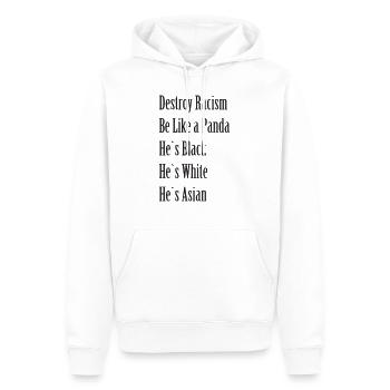 panda - Sweat à capuche Premium bio Homme - blanc - Devant - Nico (187cm)