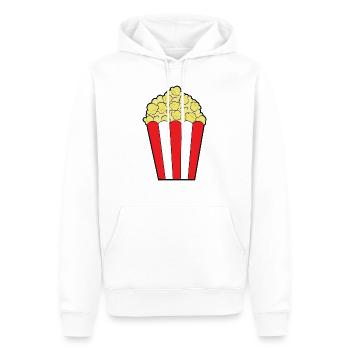 Popcorn - Sweat à capuche Premium bio Homme - blanc - Devant - Nico (187cm)