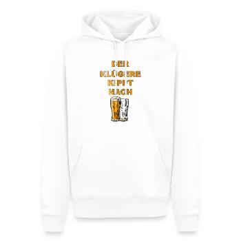 Der klügere kippt nach! Bier Party Feiern - Männer Premium Bio Hoodie - Weiß - Vorne - Nico (187cm)
