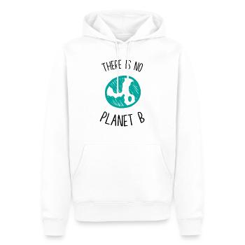 There is no planet B - Sweat à capuche Premium bio Homme - blanc - Devant - Nico (187cm)