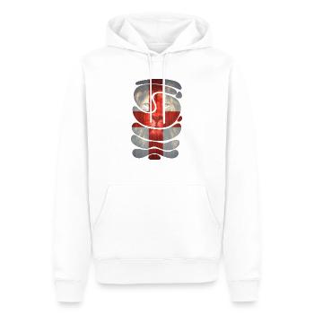 Angleterre Royaume-Uni Londres Anglais britannique Royaume-Uni - Sweat à capuche Premium bio Homme - blanc - Devant - Nico (187cm)