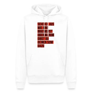 Bratwurst Senf - Männer Premium Bio Hoodie - Weiß - Vorne - Nico (187cm)
