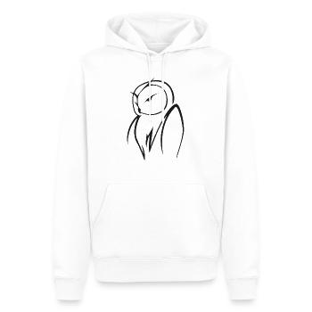 hiboux - Sweat à capuche Premium bio Homme - blanc - Devant - Nico (187cm)