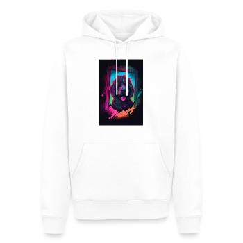 Rainbow Hund Phone Case Edition - Männer Premium Bio Hoodie - Weiß - Vorne - Nico (187cm)
