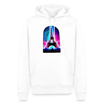france - Sweat à capuche Premium bio Homme - blanc - Devant - Nico (187cm)
