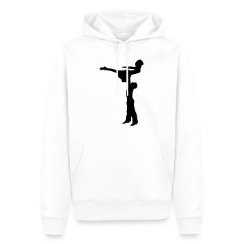 Danse Musique de danse - Sweat à capuche Premium bio Homme - blanc - Devant - Nico (187cm)