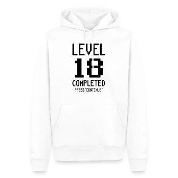 18. Geburtstag Gamer 18 Jahre - Männer Premium Bio Hoodie - Weiß - Vorne - Nico (187cm)
