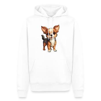Süßer Chihuahua Welpe Cartoon - Männer Premium Bio Hoodie - Weiß - Vorne - Nico (187cm)