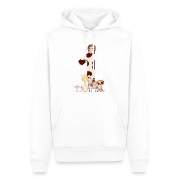 1. Jahrestag - Tiere zum ersten Jahrestag - Männer Premium Bio Hoodie - Weiß - Vorne - Nico (187cm)