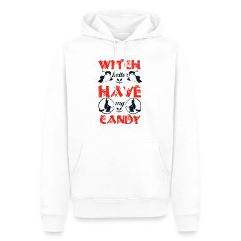 Witches Happy Halloween T-Shirt Black cat, Jack - Men’s Premium Organic Hoodie - white - Front - Nico (187cm)