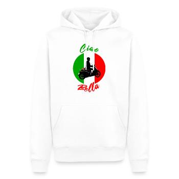 Roller Scooter Moped Italien Urlaub Ciao Bella - Männer Premium Bio Hoodie - Weiß - Vorne - Nico (187cm)