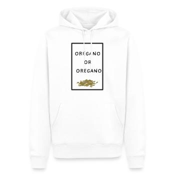 Oregano oder Oregano - Kräuter - Männer Premium Bio Hoodie - Weiß - Vorne - Nico (187cm)