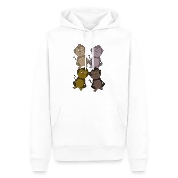 affenbande lustig - Männer Premium Bio Hoodie - Weiß - Vorne - Nico (187cm)