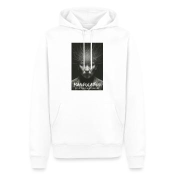 Manipulation Is The Dark Side Of Charism - Men’s Premium Organic Hoodie - white - Front - Nico (187cm)