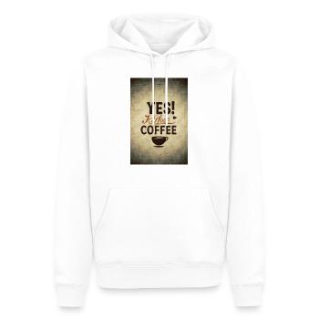 Coffee Yes I Love Coffee Coffeelovers 005 - Men’s Premium Organic Hoodie - white - Front - Nico (187cm)
