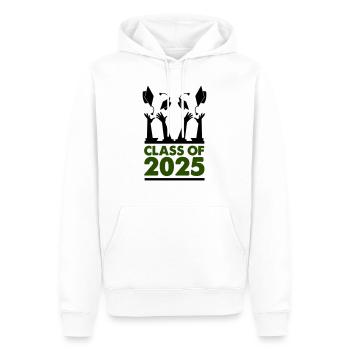 class of 2025 - Männer Premium Bio Hoodie - Weiß - Vorne - Nico (187cm)
