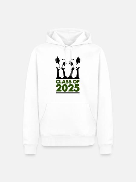 class of 2025 - Men’s Premium Organic Hoodie - white