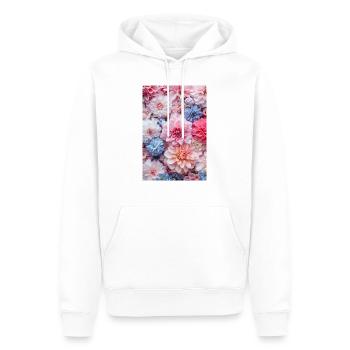 Blumenliebe | AI - Männer Premium Bio Hoodie - Weiß - Vorne - Nico (187cm)