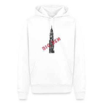 Big Ben London - Männer Premium Bio Hoodie - Weiß - Vorne - Nico (187cm)