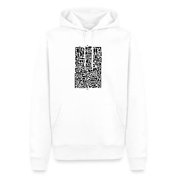 Laby Brik (monochrom noir) - Sweat à capuche Premium bio Homme - blanc - Devant - Nico (187cm)