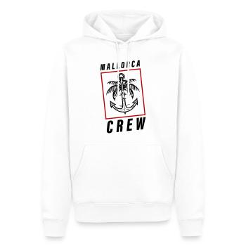 Mallorca Crew Palm Tree Anchor Holidays - Sweat à capuche Premium bio Homme - blanc - Devant - Nico (187cm)