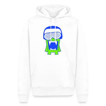 DJ Monster Alien Alien Fête Musique Fun - Sweat à capuche Premium bio Homme - blanc - Devant - Nico (187cm)