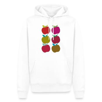 Apel pattern colorful - Men’s Premium Organic Hoodie - white - Front - Nico (187cm)