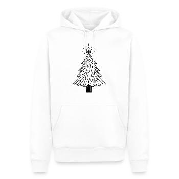 Sapin de Noël - Sweat à capuche Premium bio Homme - blanc - Devant - Nico (187cm)
