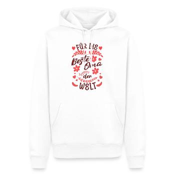 Beste Oma der Welt - Männer Premium Bio Hoodie - Weiß - Vorne - Nico (187cm)