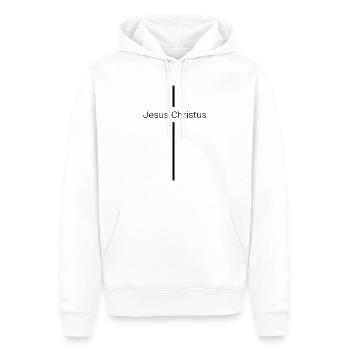 Jesus Christus Kreuz - Männer Premium Bio Hoodie - Weiß - Vorne - Nico (187cm)