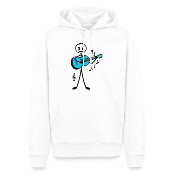 Guitar, classical, blue and guitarist - Men’s Premium Organic Hoodie - white - Front - Nico (187cm)