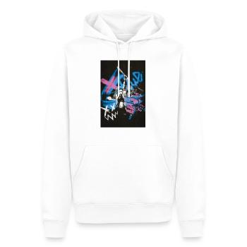 Paint town blue - Sweat à capuche Premium bio Homme - blanc - Devant - Nico (187cm)