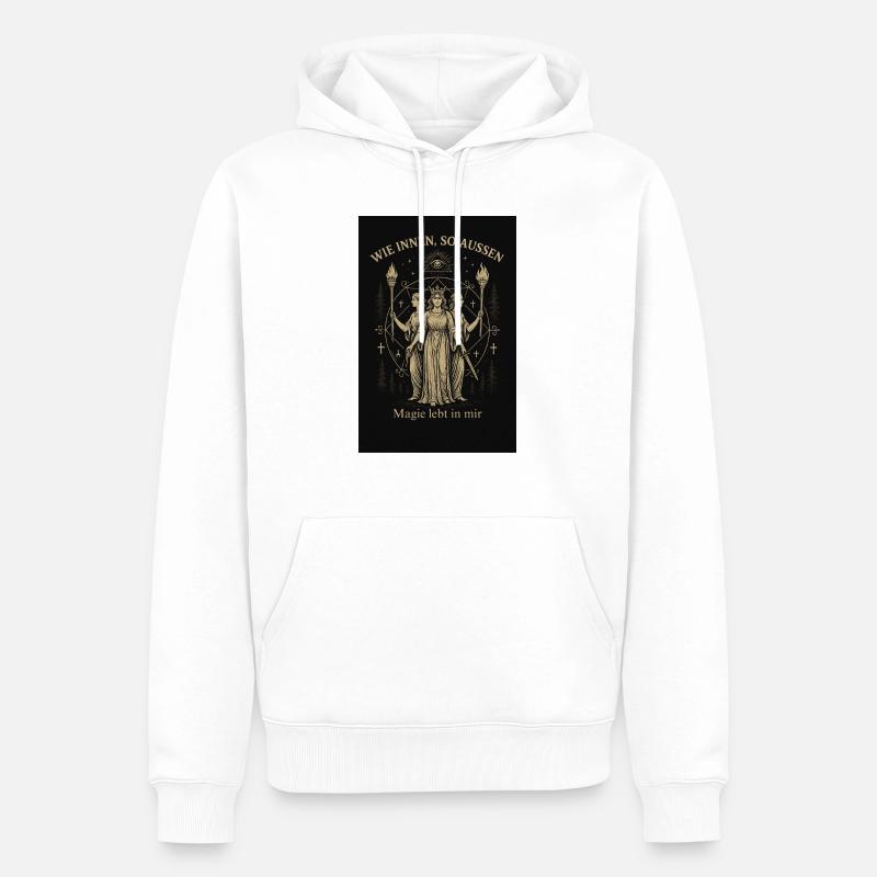 4D5A308B F03D 46F7 BE20 75B20CB61337 - Männer Premium Bio Hoodie - Weiß