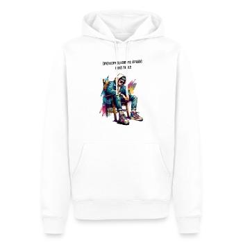 Emotionnellement épuisé mais super stylé - Sweat à capuche Premium bio Homme - blanc - Devant - Nico (187cm)