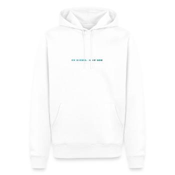 Das Vaterunser - Männer Premium Bio Hoodie - Weiß - Vorne - Nico (187cm)