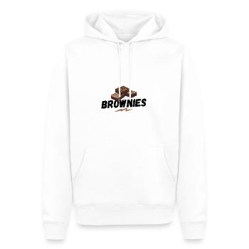Brownies, Backen, Blechkuchen, Brownies Fan - Männer Premium Bio Hoodie - Weiß - Vorne - Nico (187cm)