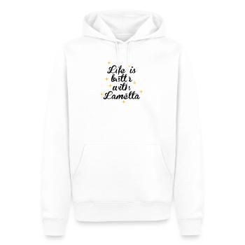 Lametta - Männer Premium Bio Hoodie - Weiß - Vorne - Nico (187cm)