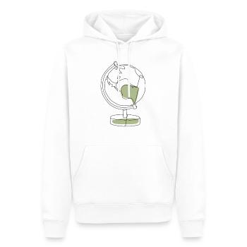 Weltkugel Südamerika grüner Lineart Kontinent - Männer Premium Bio Hoodie - Weiß - Vorne - Nico (187cm)
